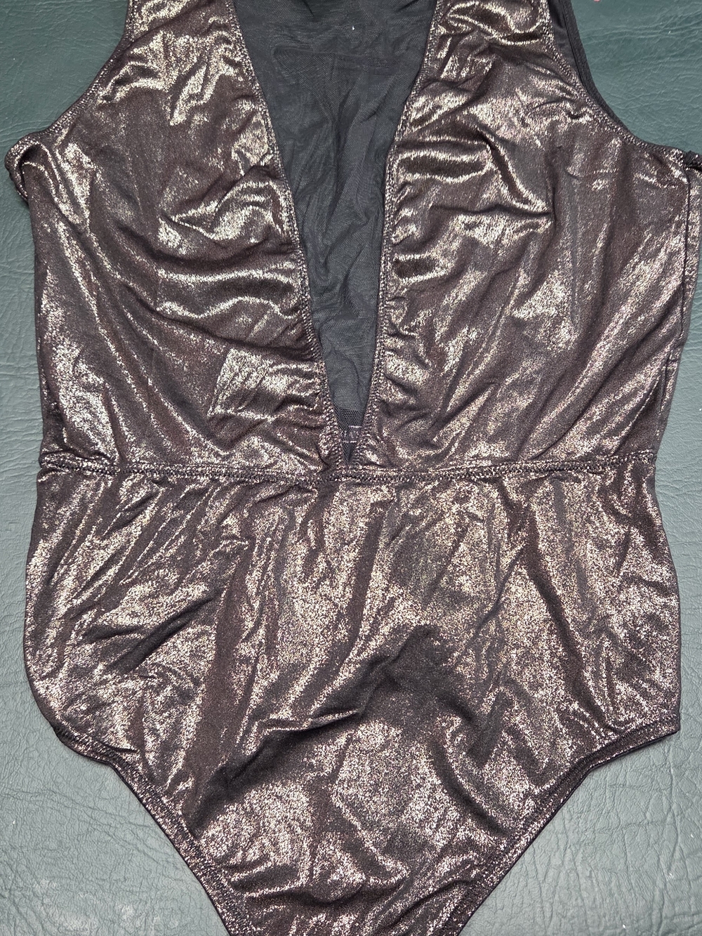 **Victoria's Secret Black Bodysuit with Golden Shimmer Color.** - Picture 7 of 7